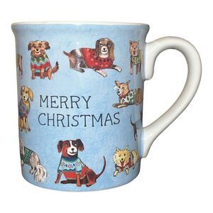 Certified International Merry Christmas Puppy Dog Ceramic Mug 16 Oz.